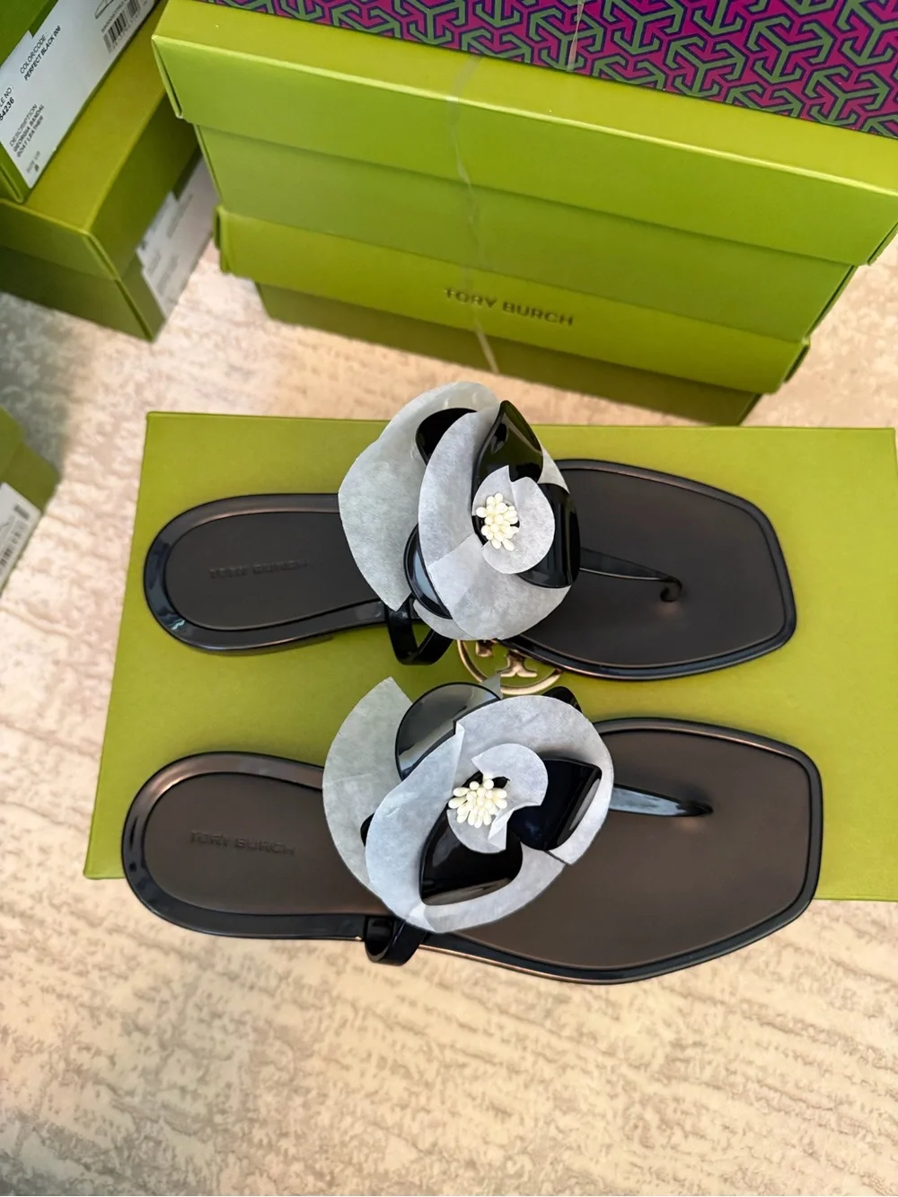 Tory Burch Floral Jelly Sandals